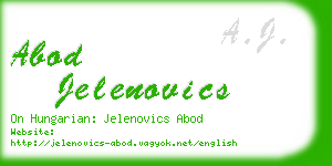 abod jelenovics business card